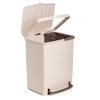 TATAY Recycling Bin 17L + 8L, 25L Total Capacity, with Pedal, 8L Separate Bucket, Polypropylene, BPA Free, 100% Recycled Materials, Beige Colour. Measures: 33.5 x 31 x 42cm view 3