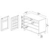 Baxton Studio Glidden Oak Brown Finished Wood 2-Door Shoe Storage Cabinet view 4