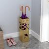 WXYZ Umbrella Stand Rack Metal Hollow Umbrella Stand, Home Office Business Umbrella Bucket, Waterproof and Rustproof, 15x15x50cm (Color : Gold) view 3
