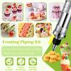 Suuker Dessert Decorating Syringe Set, Stainless Steel Frosting Piping Kit with 6 Icing Tips for Cake & Cupcake Decorating view 3