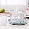 4 Cups Placed Upside Down Crazy Susan Thick Material Glass Cup Storage Rack for Draining Turntable Removable and Separated Design (Not Including Glass) view 3