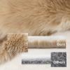 SERISSA Soft Round Faux Sheepskin Fur Area Rug Beige Circle Fluffy Rugs Circular Shaggy Rug Plush Circle Carpet Play Mats for Kids Girls Room Princess Castle Christmas, 5ft Diameter view 3