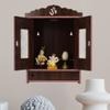 Lyrics Creation Beautiful MDF Wooden Temple,Home Temple, Pooja Mandir, Wall Hanging and Table Top Home Mandir Temple, Home Decor Beautiful Wooden Temple, Dark Brown (43*23*19 cm) (Dark Brown) view 2