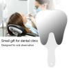 Agatige Tooth Shaped Handheld Mirror, Tooth Shaped Dental Mirror Cute Design Handle Makeup Cosmetic Mirror Portable Dental Accessory with Handle for Women Men (1PCS, White) view 4