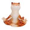 AB Tools Sitting Yoga Ginger Cat Zen Ornament Statue Meditating Garden House Decor view 1