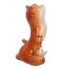AB Tools Sitting Yoga Ginger Cat Zen Ornament Statue Meditating Garden House Decor view 2