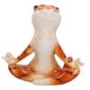 AB Tools Sitting Yoga Ginger Cat Zen Ornament Statue Meditating Garden House Decor view 3
