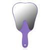 Agatige Tooth Shaped Handheld Mirror, Tooth Shaped Dental Mirror Cute Design Handle Makeup Cosmetic Mirror Portable Dental Accessory with Handle for Women Men (1PCS, Purple) view 1