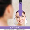 Agatige Tooth Shaped Handheld Mirror, Tooth Shaped Dental Mirror Cute Design Handle Makeup Cosmetic Mirror Portable Dental Accessory with Handle for Women Men (1PCS, Purple) view 3