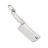 Meat Cleaver Butcher Knife Chef Cook 3D 925 Solid Sterling Silver Charm Kitchen Jewelry Making For You view 1