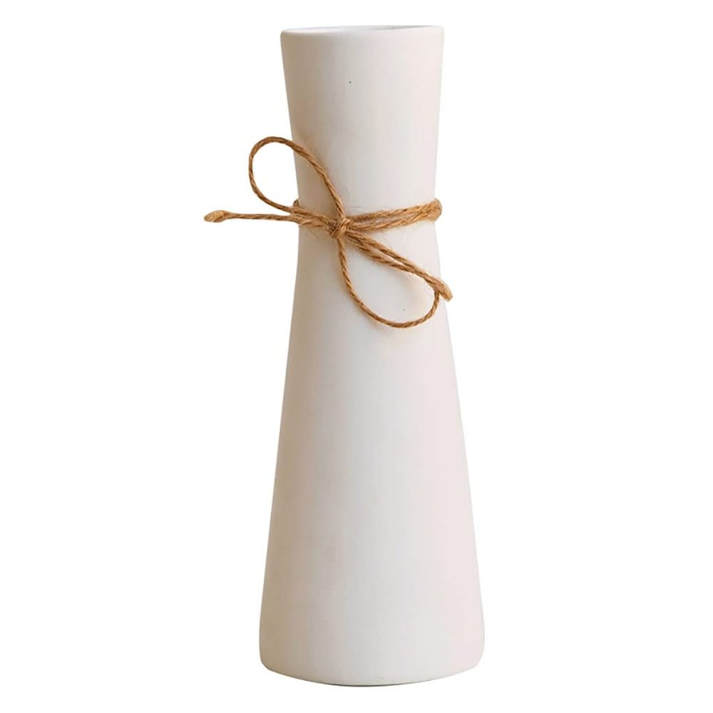 White Ceramic Vase,Flower Vase for Bouquets,Ceramic Decorative Pitcher Flower Vase, Table Desk Vases, Bookcase Ornaments Bottles for Home Office (Style : B Style)