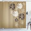 Ambesonne Art Shower Curtain, Hand Drawn Cherry Blossoms Fantasy Bridal Garden Anniversary Theme Spring Season, Cloth Fabric Bathroom Decor Set with Hooks, 84" Long Extra, Pastel Brown view 1