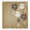 Ambesonne Art Shower Curtain, Hand Drawn Cherry Blossoms Fantasy Bridal Garden Anniversary Theme Spring Season, Cloth Fabric Bathroom Decor Set with Hooks, 84" Long Extra, Pastel Brown view 2