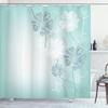 Ambesonne Art Shower Curtain, Hand Drawn Cherry Blossoms Fantasy Bridal Garden Anniversary Theme Spring Season, Cloth Fabric Bathroom Decor Set with Hooks, 84" Long Extra, Pale Turquoise view 1