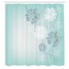 Ambesonne Art Shower Curtain, Hand Drawn Cherry Blossoms Fantasy Bridal Garden Anniversary Theme Spring Season, Cloth Fabric Bathroom Decor Set with Hooks, 84" Long Extra, Pale Turquoise view 2