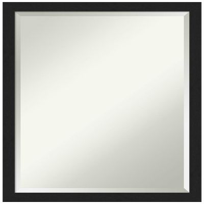 Amanti Art Black Wall Mirror 26x20 Grace Brushed Metallic Black Narrow Rectangle Bathroom Mirror for Wall Decor Living Room, Medium Modern Frame, Hangs Horizonally and Vertically, Bathroom Decor,