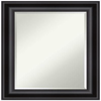 Amanti Art Black Wall Mirror 30x24 Grand Black Rectangle Bathroom Mirror for Wall Decor Living Room, Medium Casual Frame, Hangs Horizonally and Vertically, Bathroom Decor, Beveled Edge