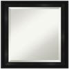 Amanti Art Black Wall Mirror 24x20 Grand Black Narrow Rectangle Bathroom Mirror for Wall Decor Living Room, Small Casual Frame, Hangs Horizonally and Vertically, Bathroom Decor, Beveled Edge view 1