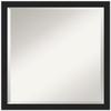Amanti Art Black Wall Mirror 22x22 Grace Brushed Metallic Black Narrow Square Bathroom Mirror for Wall Decor Living Room, Medium Modern Frame, Hangs Horizonally and Vertically, Bathroom Decor, Beveled view 4