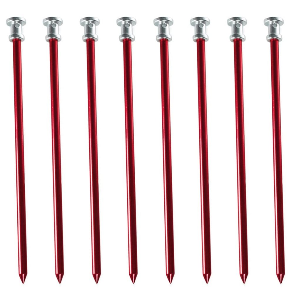 8pcs Outdoor Tent Stakes Tent Pegs for Camping Beach and Canopy Setup Lightweight Easy to Use Random Colors