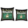 Anatomy Of A English Bulldog Throw Pillow view 3