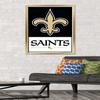 Trends International NFL New Orleans Saints - Logo 21 Wall Poster, 34L x 22.4W, Gold Framed Version view 2