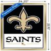 Trends International NFL New Orleans Saints - Logo 21 Wall Poster, 34L x 22.4W, Gold Framed Version view 3