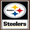 NFL Pittsburgh Steelers - Logo 21 Wall Poster, 34L" x 22.4W", Mahogany Framed Version view 1
