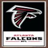 Trends International NFL Atlanta Falcons - Logo 21 Wall Poster, 22.4L x 14.7W, Mahogany Framed Version view 1