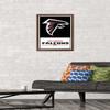Trends International NFL Atlanta Falcons - Logo 21 Wall Poster, 22.4L x 14.7W, Mahogany Framed Version view 2