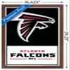 Trends International NFL Atlanta Falcons - Logo 21 Wall Poster, 22.4L x 14.7W, Mahogany Framed Version view 3