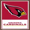 Trends International NFL Arizona Cardinals - Logo 21 Wall Poster, 22.4L x 14.7W, Mahogany Framed Version view 1