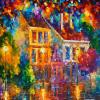 Bright Canvas Art Cityscape Wall Decor On Canvas by Leonid Afremov | Bright City | 60 x 75 | In Roll view 1