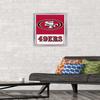 NFL San Francisco 49ers - Logo 21 Wall Poster, 22.4L" x 14.7W", Silver Framed Version view 2
