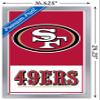 NFL San Francisco 49ers - Logo 21 Wall Poster, 22.4L" x 14.7W", Silver Framed Version view 3