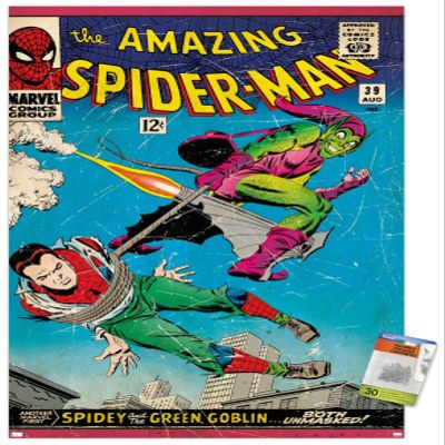 Trends International Marvel Comics Spider-Man - Amazing Spider-Man #39 Wall Poster, 22.37" x 34.00", Premium Poster & Push Pin Bundle