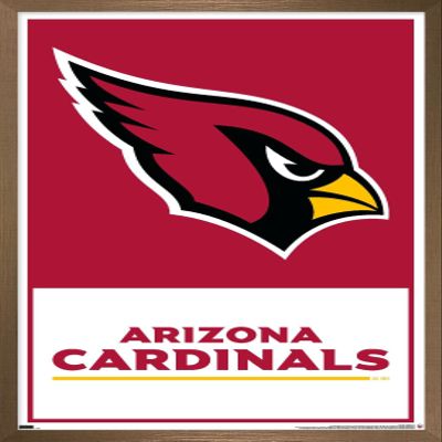 Trends International NFL Arizona Cardinals - Logo 21 Wall Poster, 34L x 22.4W, Bronze Framed Version