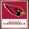 Trends International NFL Arizona Cardinals - Logo 21 Wall Poster, 34L x 22.4W, Bronze Framed Version view 1
