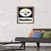 NFL Pittsburgh Steelers - Logo 21 Wall Poster, 22.4L" x 14.7W", Bronze Framed Version view 2