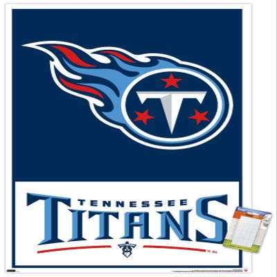 NFL Tennessee Titans - Logo 21 Wall Poster, 34L" x 22.4W", Premium Poster & Mount Bundle