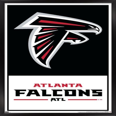 Trends International NFL Atlanta Falcons - Logo 21 Wall Poster, 34L x 22.4W, Black Framed Version