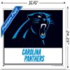 Trends International NFL Carolina Panthers - Logo 21 Wall Poster, 34L x 22.4W, White Framed Version view 3