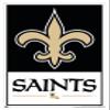 Trends International NFL New Orleans Saints - Logo 21 Wall Poster, 34L x 22.4W, White Framed Version view 1