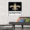 Trends International NFL New Orleans Saints - Logo 21 Wall Poster, 34L x 22.4W, White Framed Version view 2