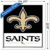 Trends International NFL New Orleans Saints - Logo 21 Wall Poster, 34L x 22.4W, White Framed Version view 3