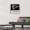 Trends International NFL Atlanta Falcons - Logo 21 Wall Poster, 22.4L x 14.7W, Silver Framed Version view 2