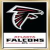Trends International NFL Atlanta Falcons - Logo 21 Wall Poster, 22.4L x 14.7W, Gold Framed Version view 1