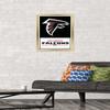 Trends International NFL Atlanta Falcons - Logo 21 Wall Poster, 22.4L x 14.7W, Gold Framed Version view 2