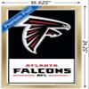 Trends International NFL Atlanta Falcons - Logo 21 Wall Poster, 22.4L x 14.7W, Gold Framed Version view 3