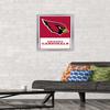 Trends International NFL Arizona Cardinals - Logo 21 Wall Poster, 22.4L x 14.7W, Silver Framed Version view 2